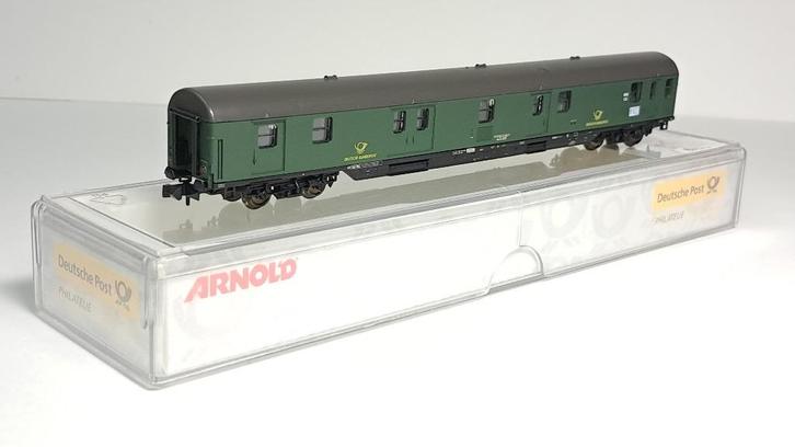 Arnold 3244K / Postphilatelie DBP Postrijtuig, Hobby en Vrije tijd, Modeltreinen | N-Spoor, Zo goed als nieuw, Wagon, Gelijkstroom