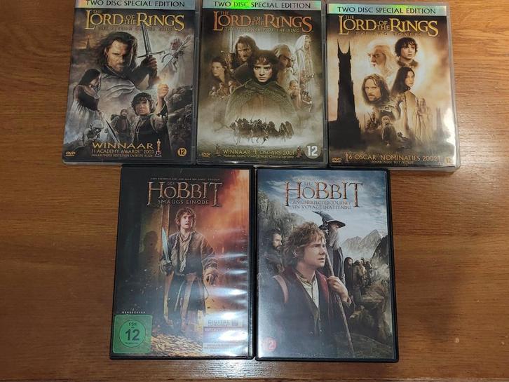 Lord of the Rings DVD Trilogie - Special Edition + 2 Hobbit, Cd's en Dvd's, Dvd's | Science Fiction en Fantasy, Zo goed als nieuw