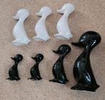 Zwarte en witte porseleinen eendjes, Huis en Inrichting, Woonaccessoires | Overige, Ophalen, Gebruikt