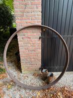 4x oud karrewiel zwaar metaal/staal circa 135cm diameter, Tuin en Terras, Ophalen, Gebruikt