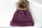 Paarse kindermuts, beanie, 2-3 jaar, gehaakte muts, Jongen of Meisje, Handgemaakt, Nieuw, Ophalen of Verzenden