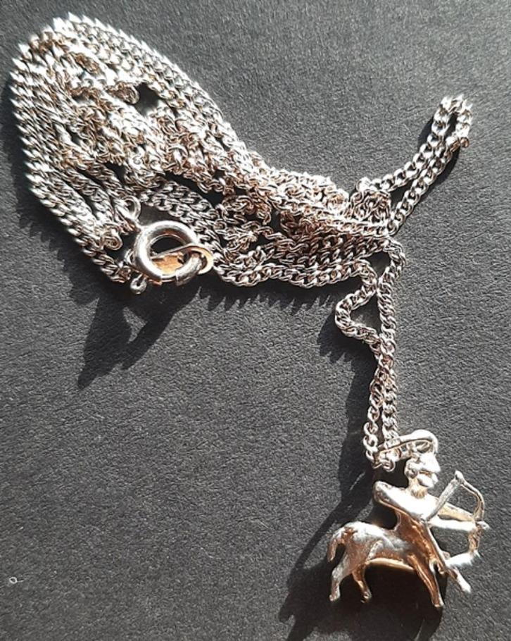 Ketting met hanger Boogschutter HK2, Sieraden, Tassen en Uiterlijk, Kettingen, Zo goed als nieuw, Overige materialen, Met hanger