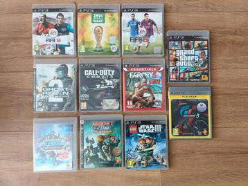 Partij van 11 PS3 games beschikbaar voor biedingen