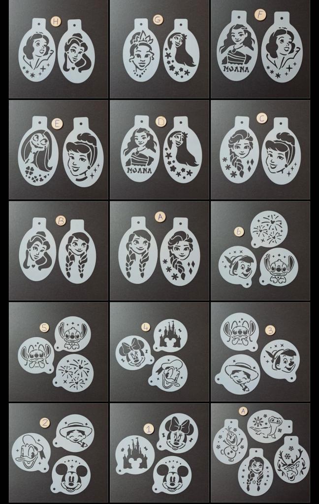 Schminksjablonen disney / prinses glittertattoo facepaint, Hobby en Vrije tijd, Feestartikelen, Zo goed als nieuw, Schmink, Ophalen of Verzenden