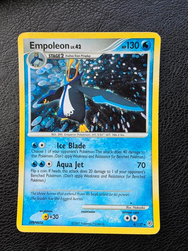 Empoleon lv42 #4 diamond pearl base holo, Hobby en Vrije tijd, Verzamelkaartspellen | Pokémon, Nieuw, Losse kaart, Ophalen of Verzenden
