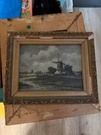 Oude schilderij met molens, Ophalen