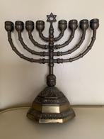 prachtige Joodse bronzen of koperen-messing Chanoeka Menora, Antiek en Kunst, Ophalen of Verzenden