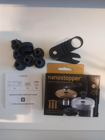 Vacuümset van 6 stoppers + perforator Nanostopper airtender beschikbaar voor biedingen