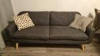 Antraciet driezitsbank in goede staat. 85x200x88 cm, Hout, 150 tot 200 cm, Tweepersoons, Ophalen of Verzenden