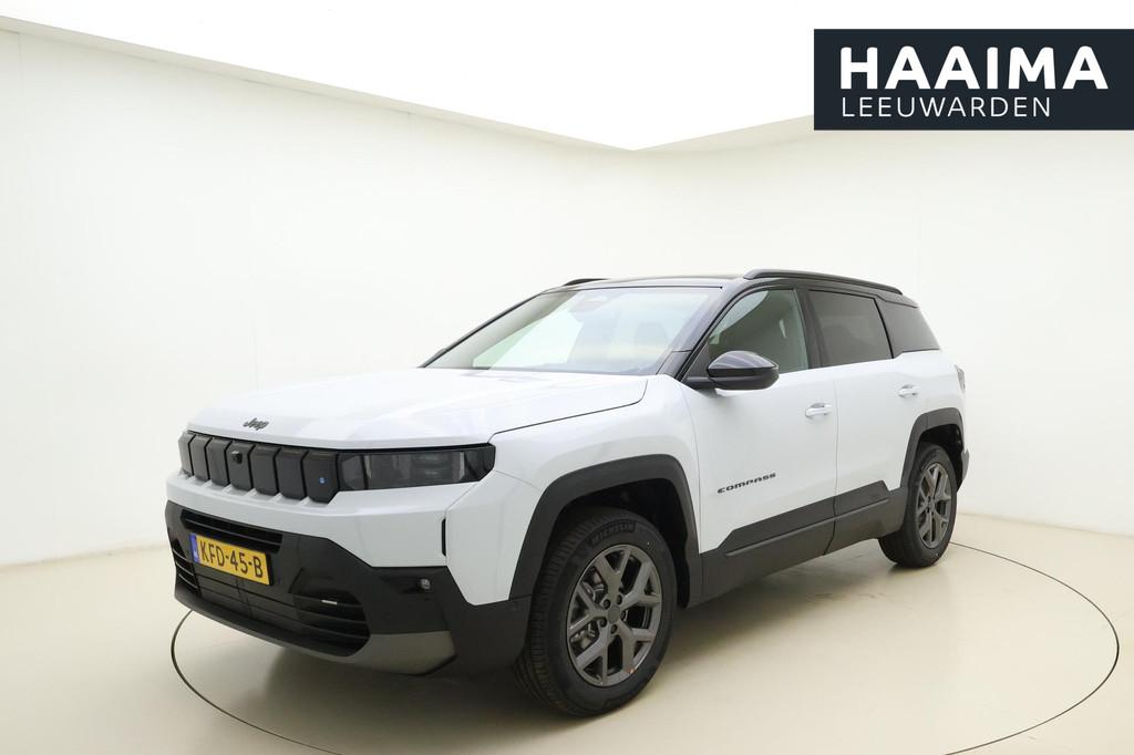 Jeep Compass 1.2 e-Hybrid First Edition NIEUW & Snel leverba, Auto's, Jeep, 145 pk, Gebruikt, Zwart, 1199 cc