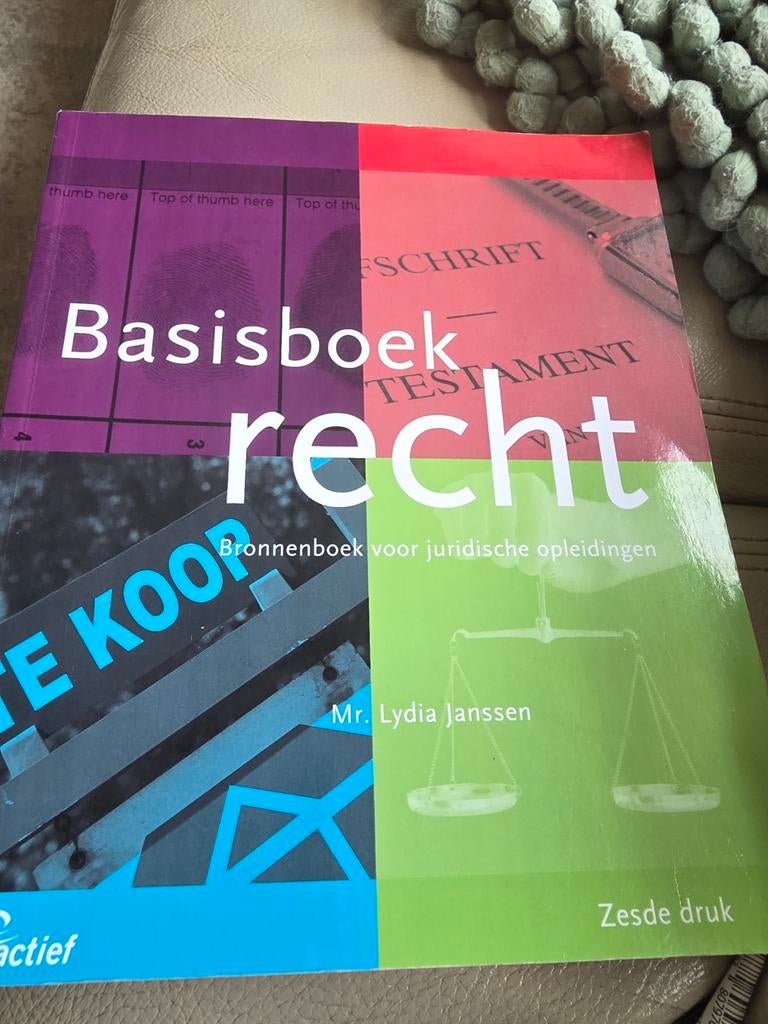 Basisboek recht, Ophalen of Verzenden, Overige onderwerpen