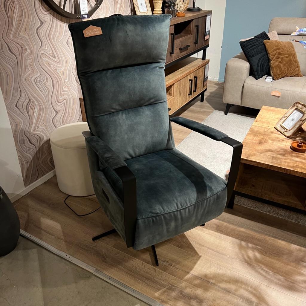 Relaxfauteuil Seduto Blauw Elektrisch - Pronto Wonen, Huis en Inrichting, Fauteuils, Niet ingevuld, Niet ingevuld, Niet ingevuld