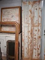 Oude houten luik dubbelluik brocante, Ophalen