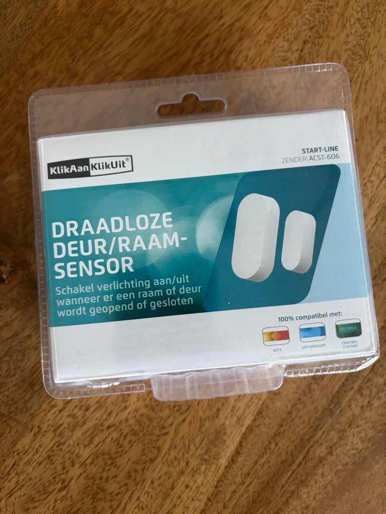 KlikAanKlikUit Draadloze Deur/Raam-Sensor ACST-606, Ophalen, Detector, Sensor of Melder, Raam of Deur, Nieuw