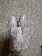 SANDWICH LEREN LICHTGRIJZE ENKELLAARSJES MET SPEKZOOL MT. 38, Kleding | Dames, Schoenen, Lage of Enkellaarzen, Nieuw, Ophalen of Verzenden
