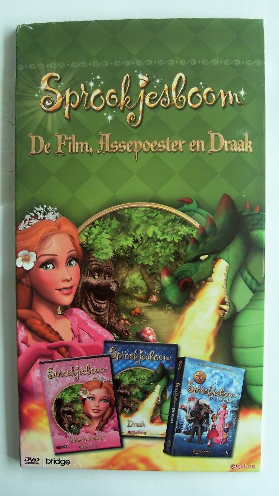 Sprookjesboom film Assepoester Draak (originele dvd's), Europees, Tekenfilm, Alle leeftijden, Boxset