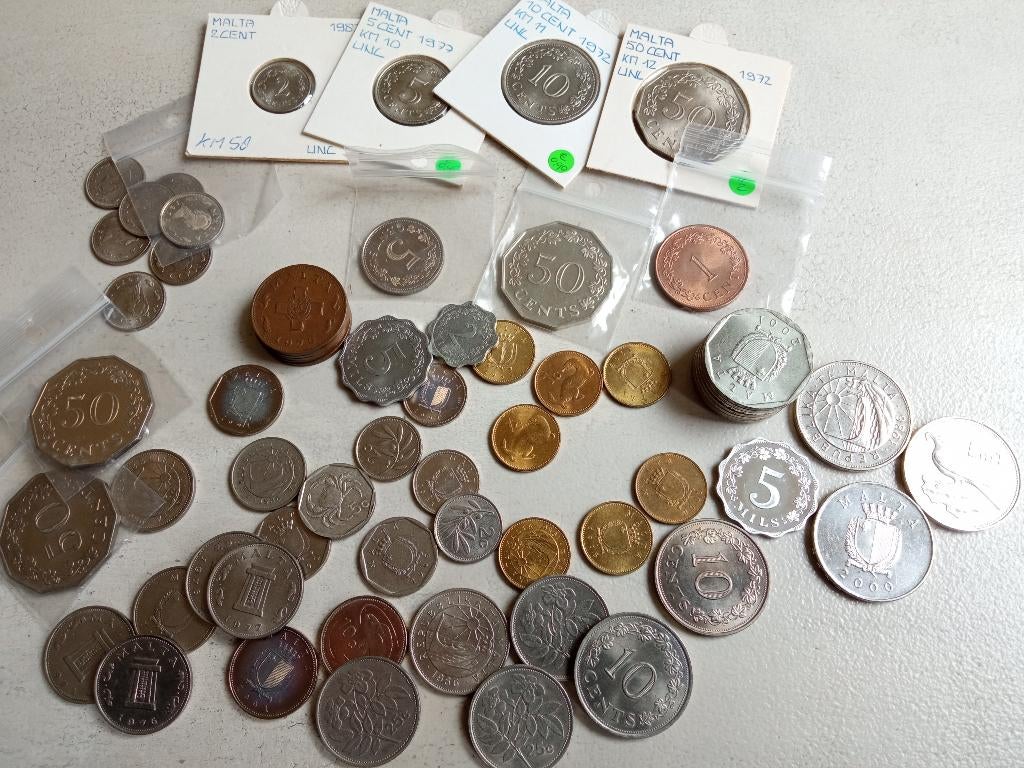 Malta lot munten., Ophalen of Verzenden, Overige landen, Setje