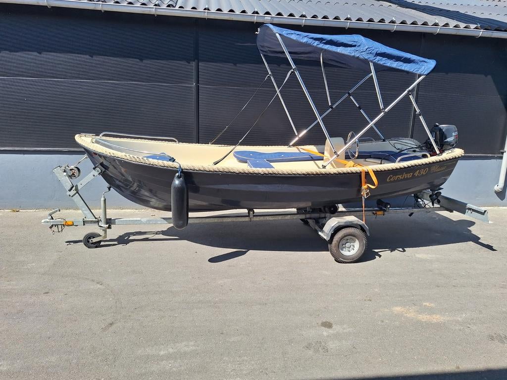 Sloep Corsiva met trailer, Watersport en Boten, Gebruikt, Ophalen of Verzenden, 3 tot 6 meter, Buitenboordmotor