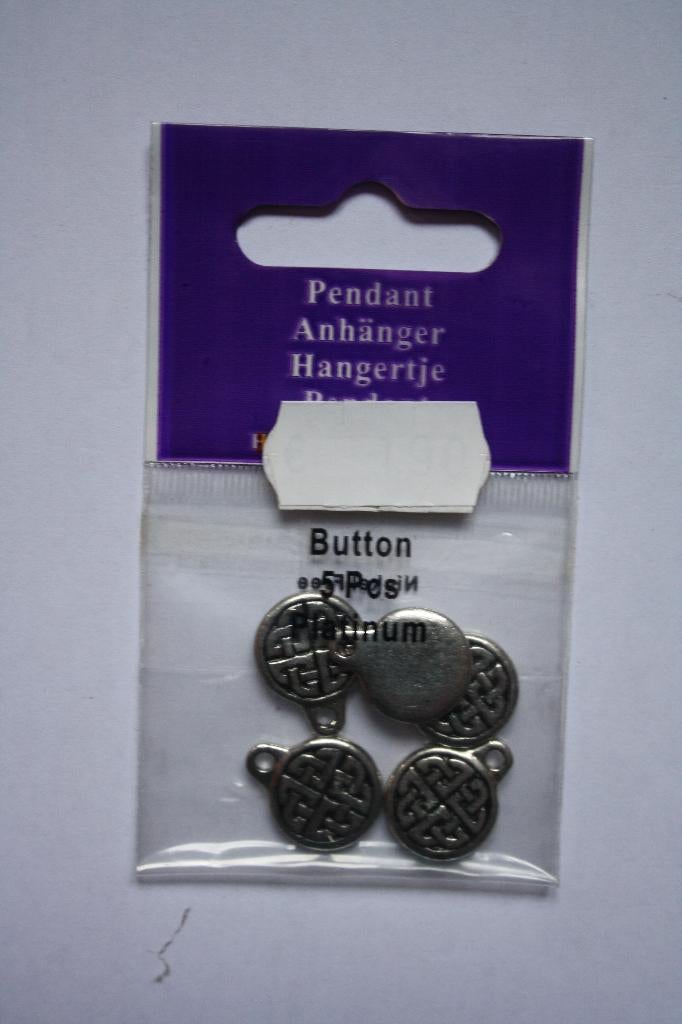 1 zakje a 5 stuks metalen hangertjes/ornamentjes, Ophalen of Verzenden, Nieuw, Hanger