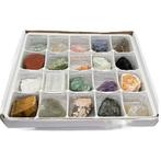 Mineralen doos 20 stuks met benaming 4-6 cm, Ophalen of Verzenden, Mineraal