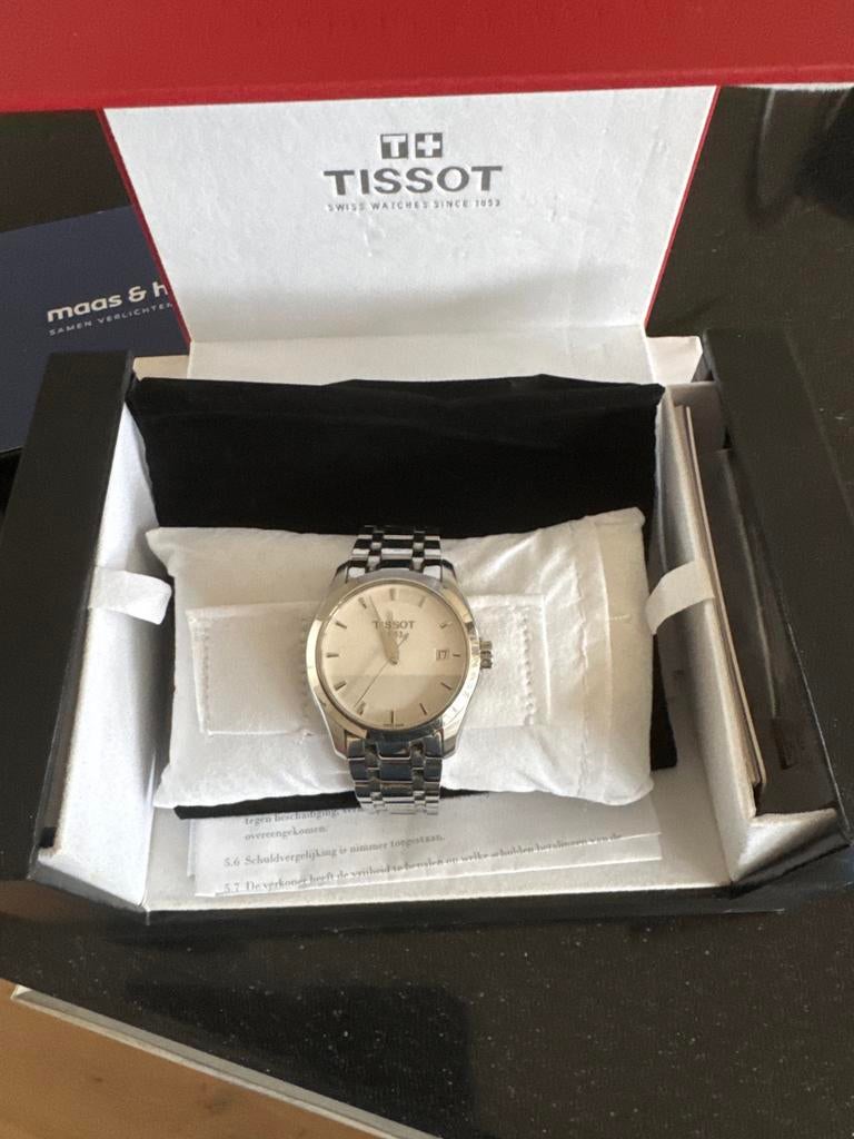 Tissot Couturier dameshorloge staal + doos – Swiss Made, Sieraden, Tassen en Uiterlijk, Horloges | Dames, Ophalen of Verzenden