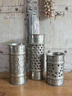 Filigrain waxinelicht kandelaar uit India set van 3, Ophalen of Verzenden, Metaal, Minder dan 25 cm