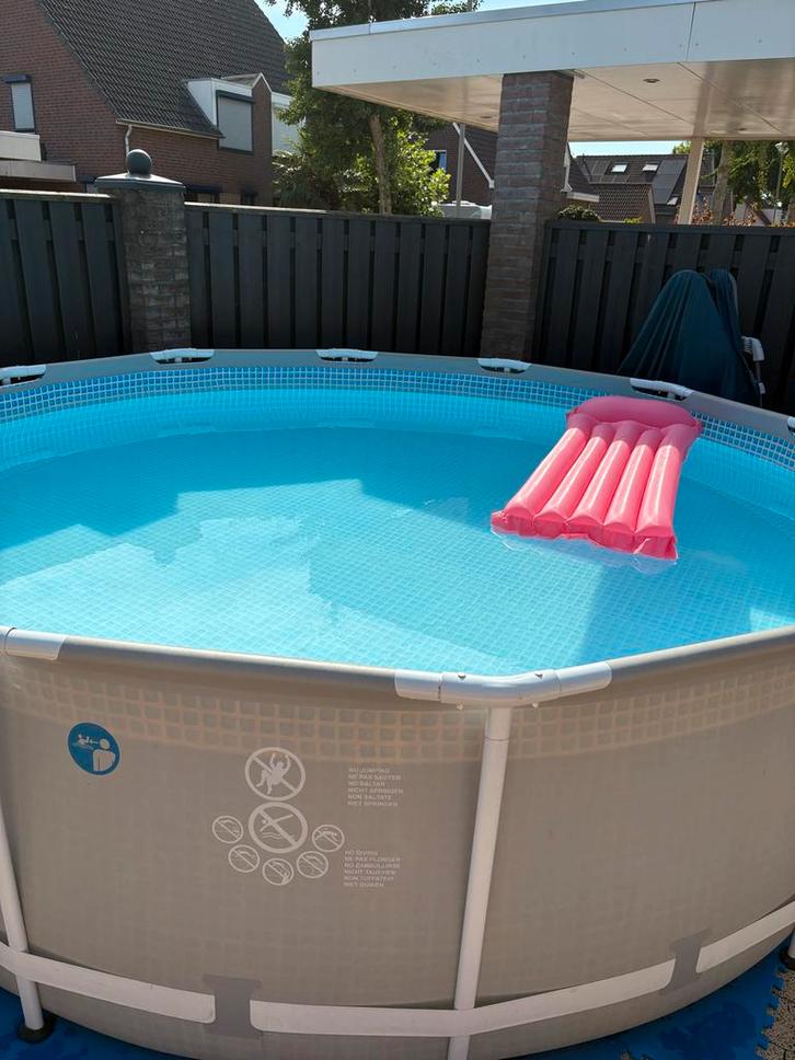 Intex zwembad met toebehoren, Tuin en Terras, Zwembaden, Gebruikt, Opzetzwembad, 80 tot 120 cm, 200 tot 400 cm, 200 tot 300 cm