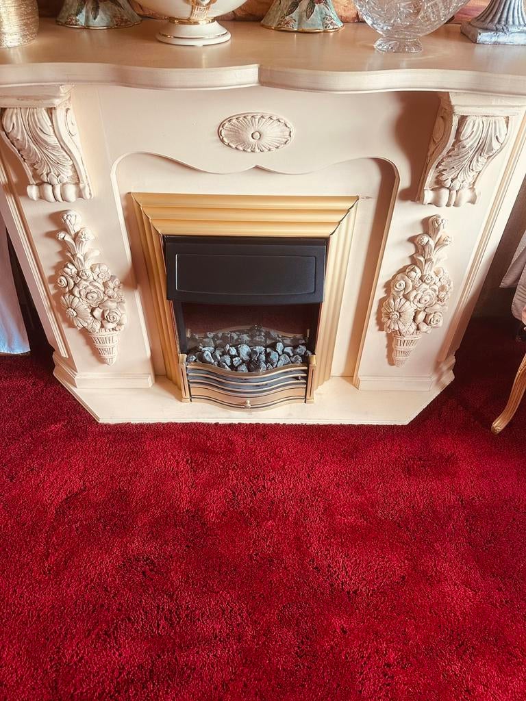 Sier Schouw met werkend haardje, Ophalen of Verzenden, Vrijstaande haard, Elektrische haard