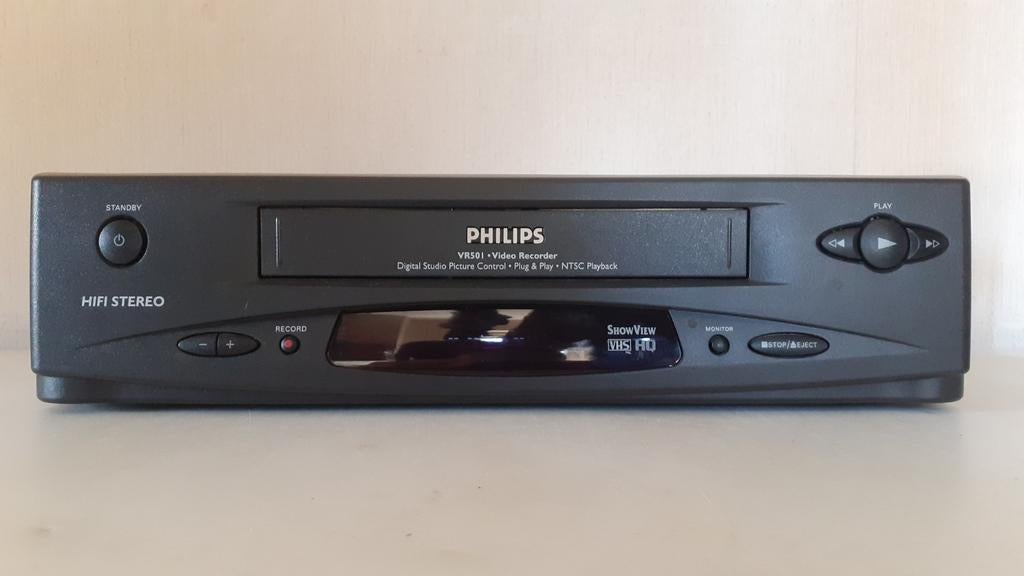 VHS Videocassette Recorder Philips VR501, Ophalen of Verzenden, Zo goed als nieuw, VHS-speler of -recorder