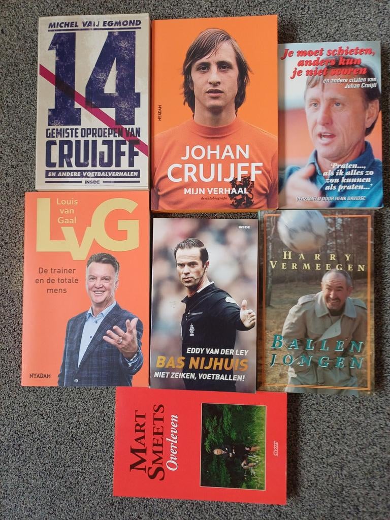 Voetbalboeken: Cruijff, Van Gaal, Nijhuis, Vermeegen, Smeets, Ophalen of Verzenden, Zo goed als nieuw, Michel van Egmond, Balsport