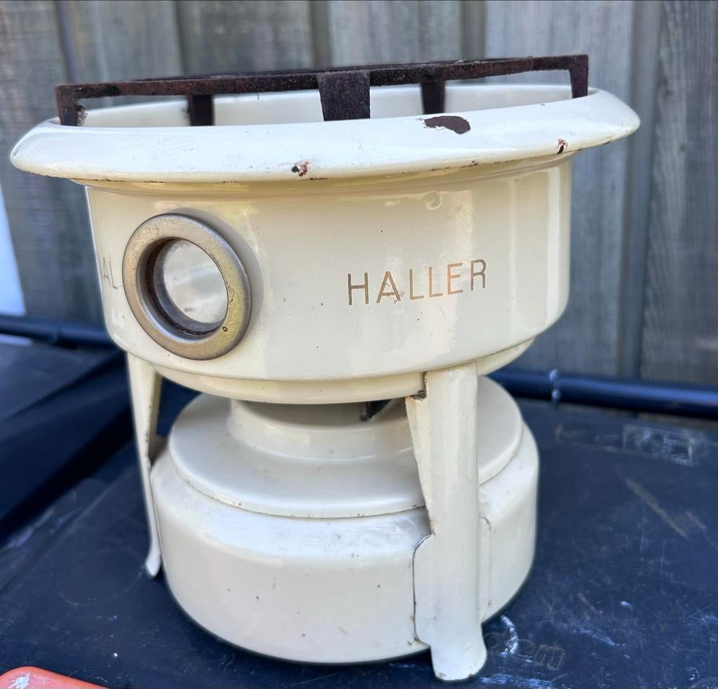 Vintage Haller Petroleumstel - Origineel en Functioneel, Antiek en Kunst, Ophalen of Verzenden