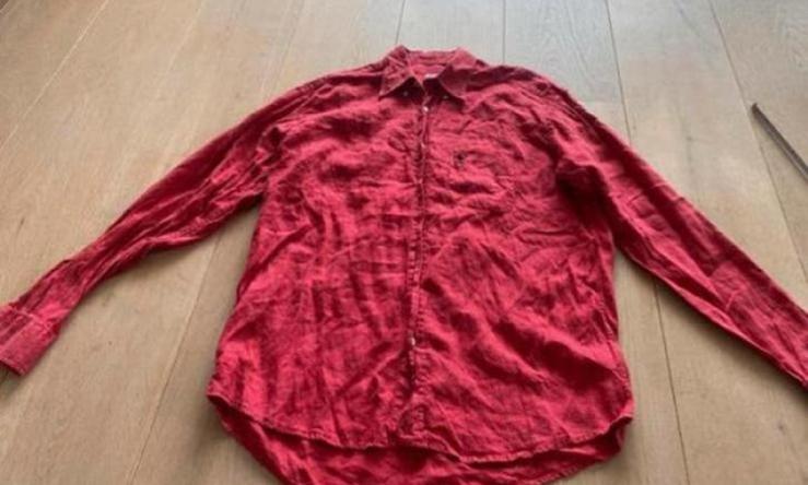 River woods linnen M, Kleding | Heren, Overhemden, Ophalen of Verzenden, Zo goed als nieuw, Rood, Halswijdte 41/42 (L)