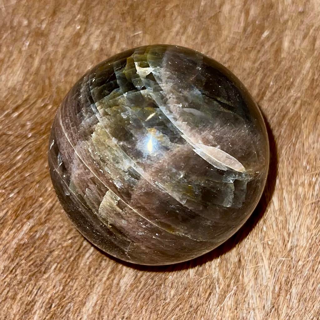 Zwarte Maansteen Bol - 5,5cm, Verzenden, Nieuw