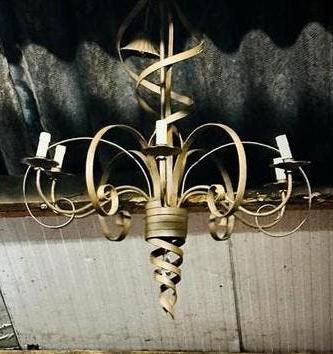 * Robuuste landelijke kroonluchter *, Huis en Inrichting, Ophalen, Gebruikt, Metaal