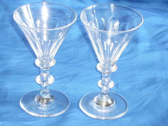 Loodkristal Antieke Paraplu Glas 2x Amandelslijpsel, Antiek en Kunst, Antiek | Glas en Kristal, Ophalen