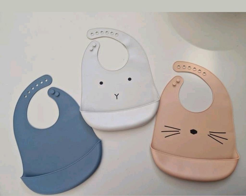 Liewood siliconen slabbers 3 stuks, Ophalen, Jongetje of Meisje, Overige typen, Zo goed als nieuw