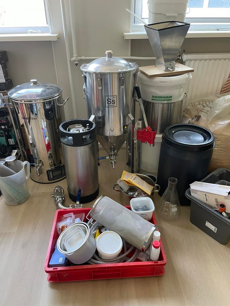 Bierbrouwset: Klarstein 45L, Ss Brewtech 50L, FermZilla, Hobby en Vrije tijd, Overige Hobby en Vrije tijd, Ophalen, Gebruikt