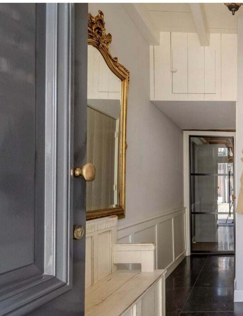 Antieke Gouden Spiegel met Ornamenten, Huis en Inrichting, Ophalen, Gebruikt, 100 tot 150 cm, Rechthoekig