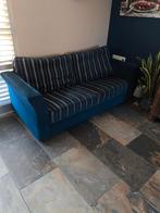 Comfortabele blauwe tweepersoonsbank, Huis en Inrichting, Banken | Bankstellen, Ophalen, Gebruikt, 150 tot 200 cm, Tweepersoons