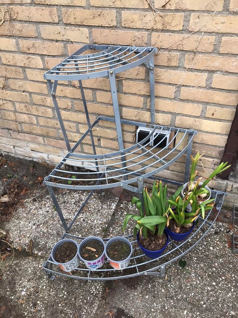 Plantenrek voor in de hoek, Ophalen of Verzenden, Gebruikt, Rond