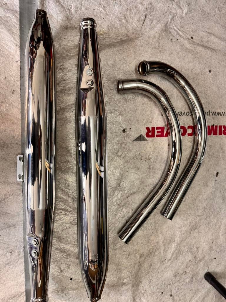 Jawa 354 350cc - complete uitlaat, Motoren, Onderdelen | Oldtimers, Ophalen of Verzenden, Jawa, Info@prosystemsbv.nl