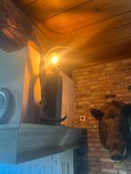 Unieke handgemaakte lamp met hertengewei, Ophalen, Zo goed als nieuw