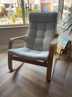 IKEA Poäng schommelstoel met voetenbank - Zo goed als nieuw, Huis en Inrichting, Ophalen, 75 tot 100 cm, Zo goed als nieuw, 50 tot 75 cm