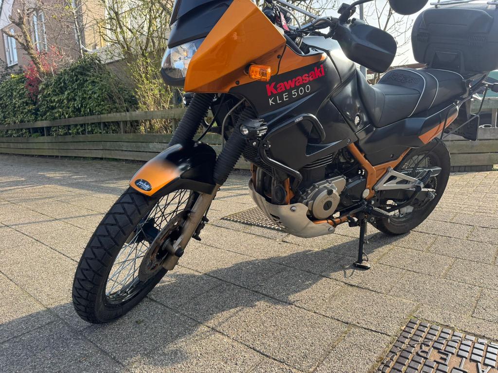 Kawasaki KLE 500 goed onderhouden en rijkaar, Motoren, Motoren | Kawasaki, Particulier, 2 cilinders, Enduro