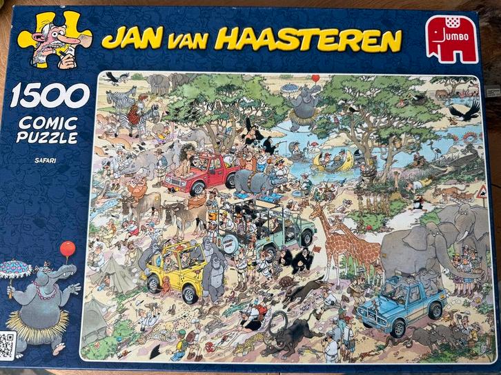 Jan van Haasteren puzzel “SAFARI” 1500 stukjes, Hobby en Vrije tijd, Denksport en Puzzels, Zo goed als nieuw, 500 t/m 1500 stukjes