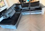 hoekbank in antraciet velours 250 bij 270cm, Ophalen, 250 tot 300 cm, Gebruikt, 100 tot 125 cm