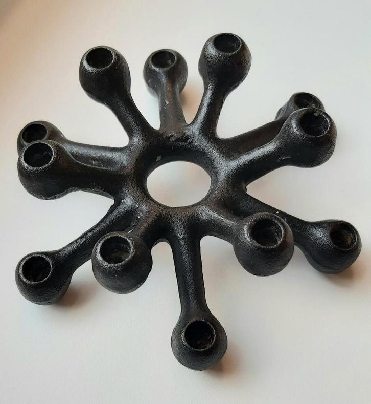 Vintage Spider Dansk design kandelaar, Antiek en Kunst, Antiek | Kandelaars, Overige materialen, Ophalen of Verzenden