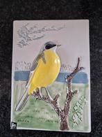 Jie Gantofta Zweden Wandtegel - Gularla Gele Kwikstaart, Ophalen of Verzenden