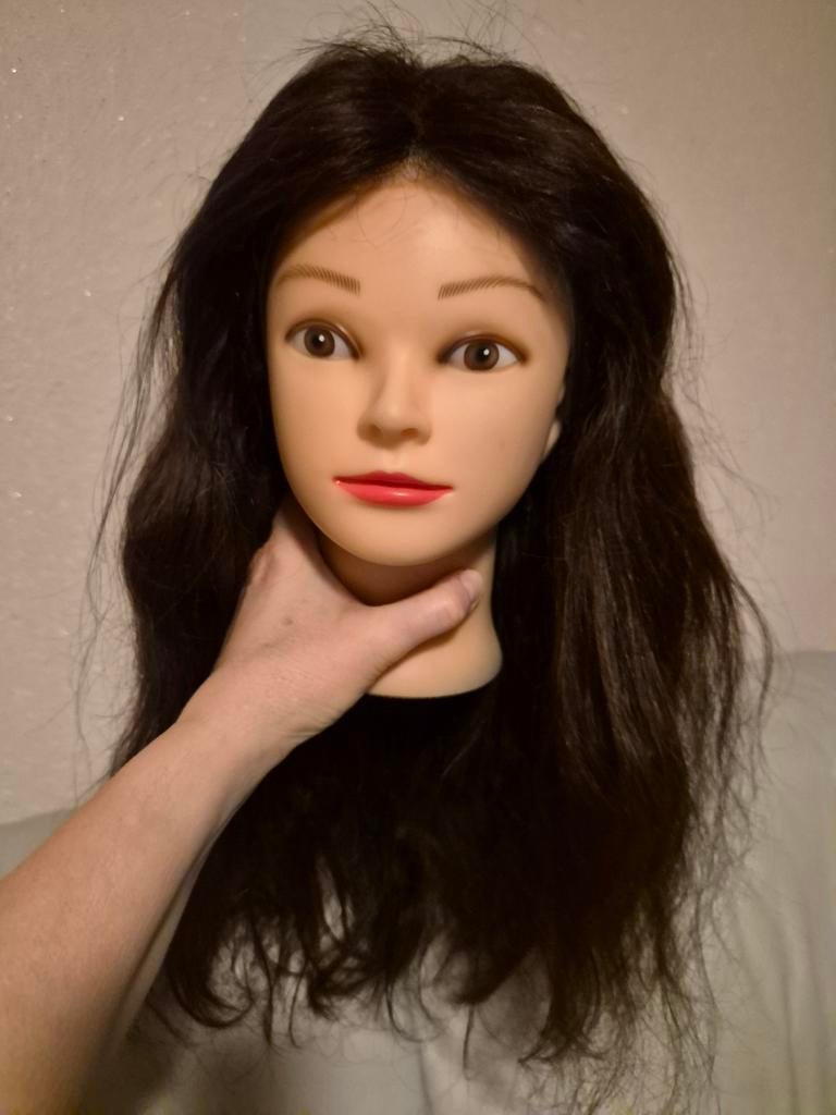 Haarwerk donkerbruin pruik echt haar Lace wig, Sieraden, Tassen en Uiterlijk, Uiterlijk | Haarverzorging, Verzenden, Nieuw, Pruik of Haarverlenging