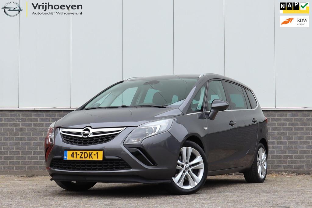 Opel Zafira Tourer 1.4 T Cosmo Automaat Navi Trekhaak, Euro 5, Stof, Zwart, 4 cilinders
